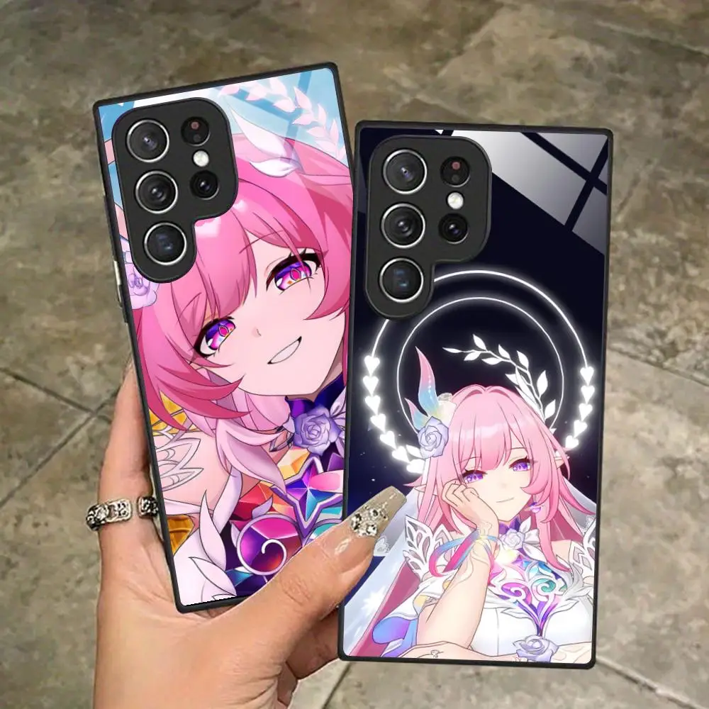 

HSR Cyrene Glass Mobile Phone Case for Samsung Galaxy S26 S25 S24 S23 S22 S21 S20 Note20 Plus FE Ultra Colorful Cover