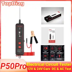 Topdiag P50 Pro Automotive Circuit Tester Electrical Oscilloscope Power Circuit Probe Kit 12V 24V Battery Car Diagnostic Tool