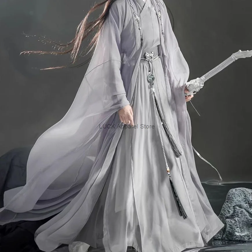 Hanfu Dress Men's Immortal Ancient Costume Men's Coswear Young Master Ancient Style Long Sleeved Shirt Men's Han Clothing