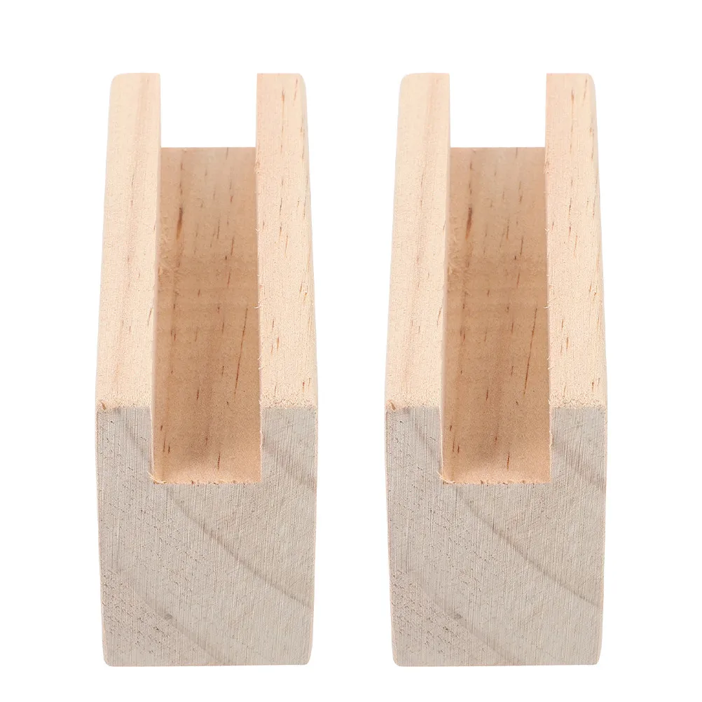 2Pcs Wood Bed Riser Blocks Sturdy Furniture Risers for Bed Frame Table Legs Desk Sofa Chair Lift Height Comfortable Sleeping