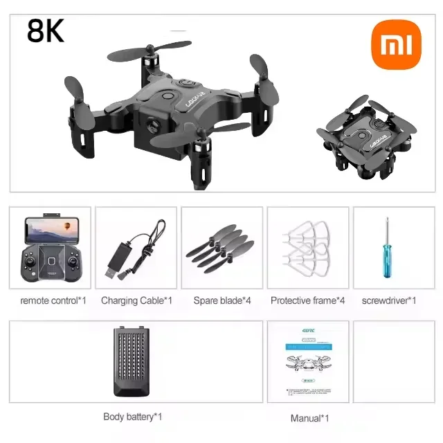 XIAOMI MIJIA V2 طائرة بدون طيار صغيرة المهنية HD كاميرا 5G واي فاي FPV ضغط الهواء الارتفاع عقد طوي كوادكوبتر RC الطائرة بدون طيار اللعب الطائرات بدون طيار