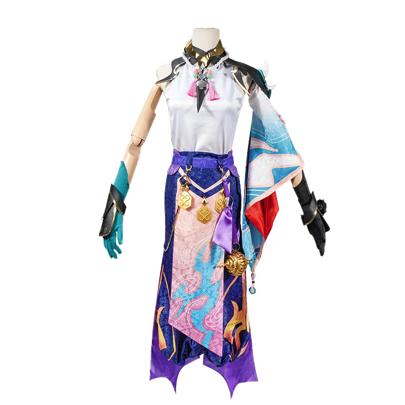 Xiao disfraz de Genshin Impact para adultos, uniforme de carnaval, peluca de Anime, Disfraces de Halloween, juego para mujer