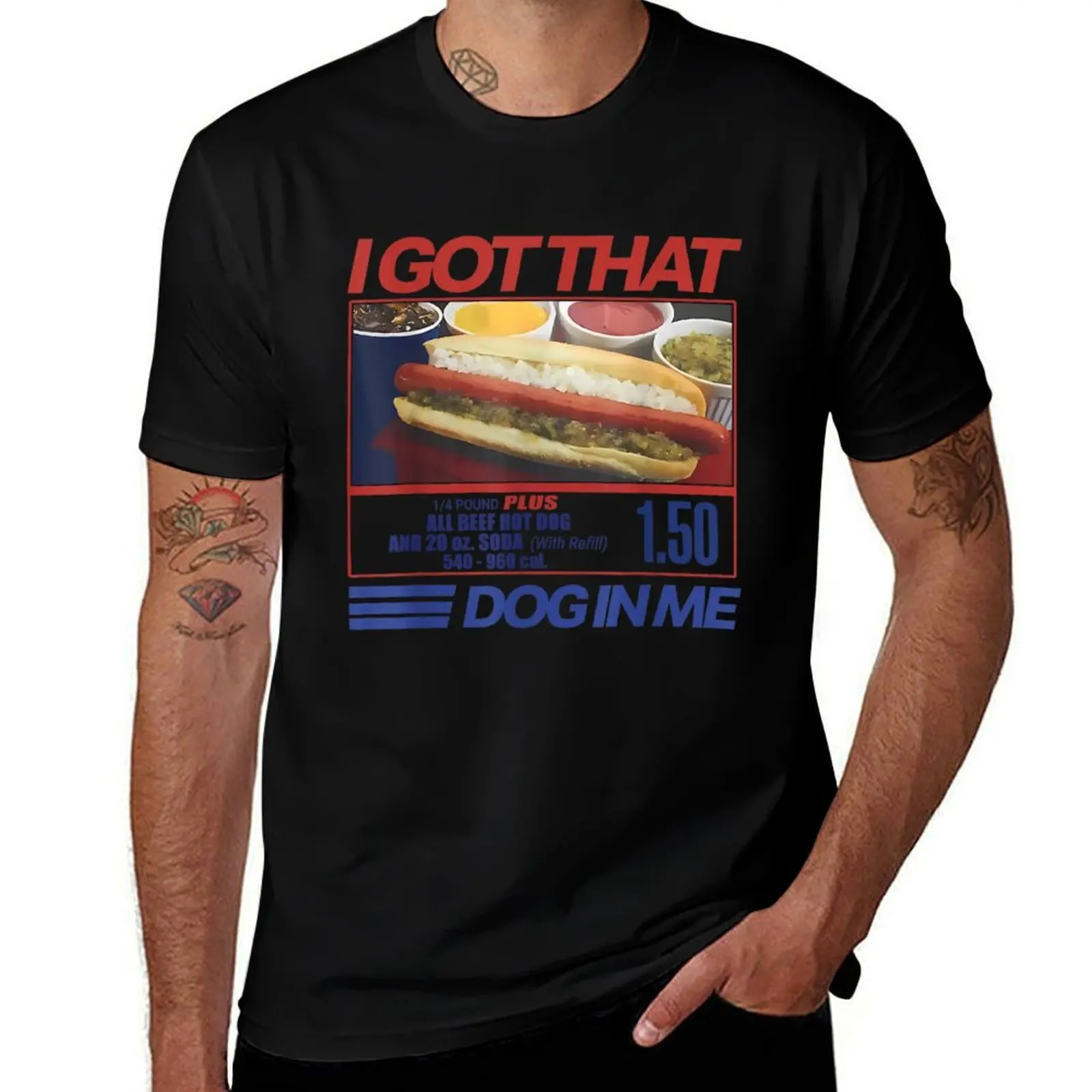 I Got That Dog In Me Funny Hotdog Combo T-Shirt Lightweight Casual Summer T-Shirt