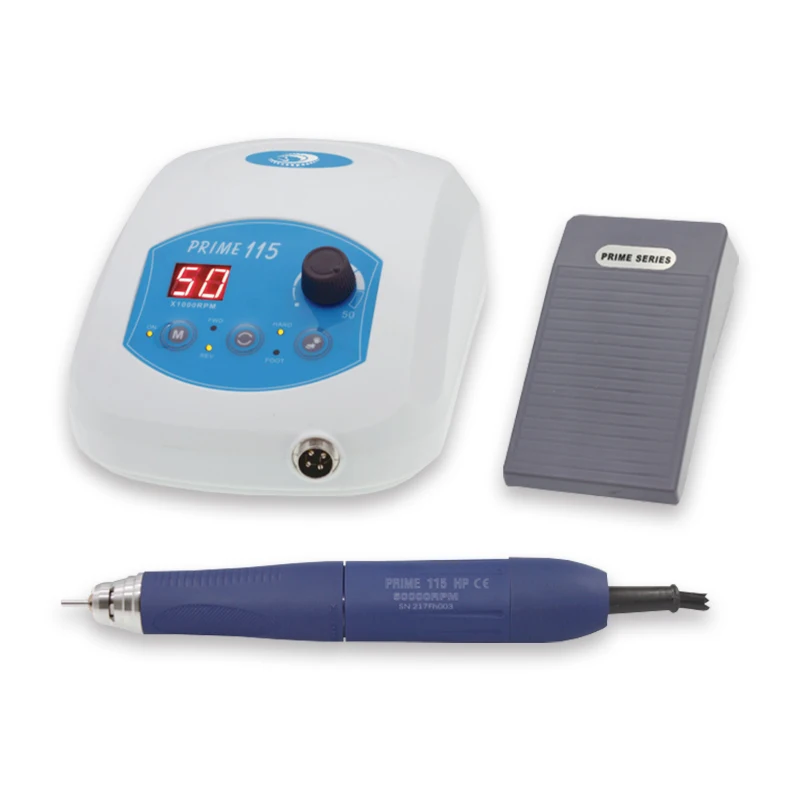 PRIME 115 Brushless Dental Lab Micromotor 210W 7.2Ncm Torque Jewelry Polisher Handpiece Powerful 50000RPM Hand Engraver