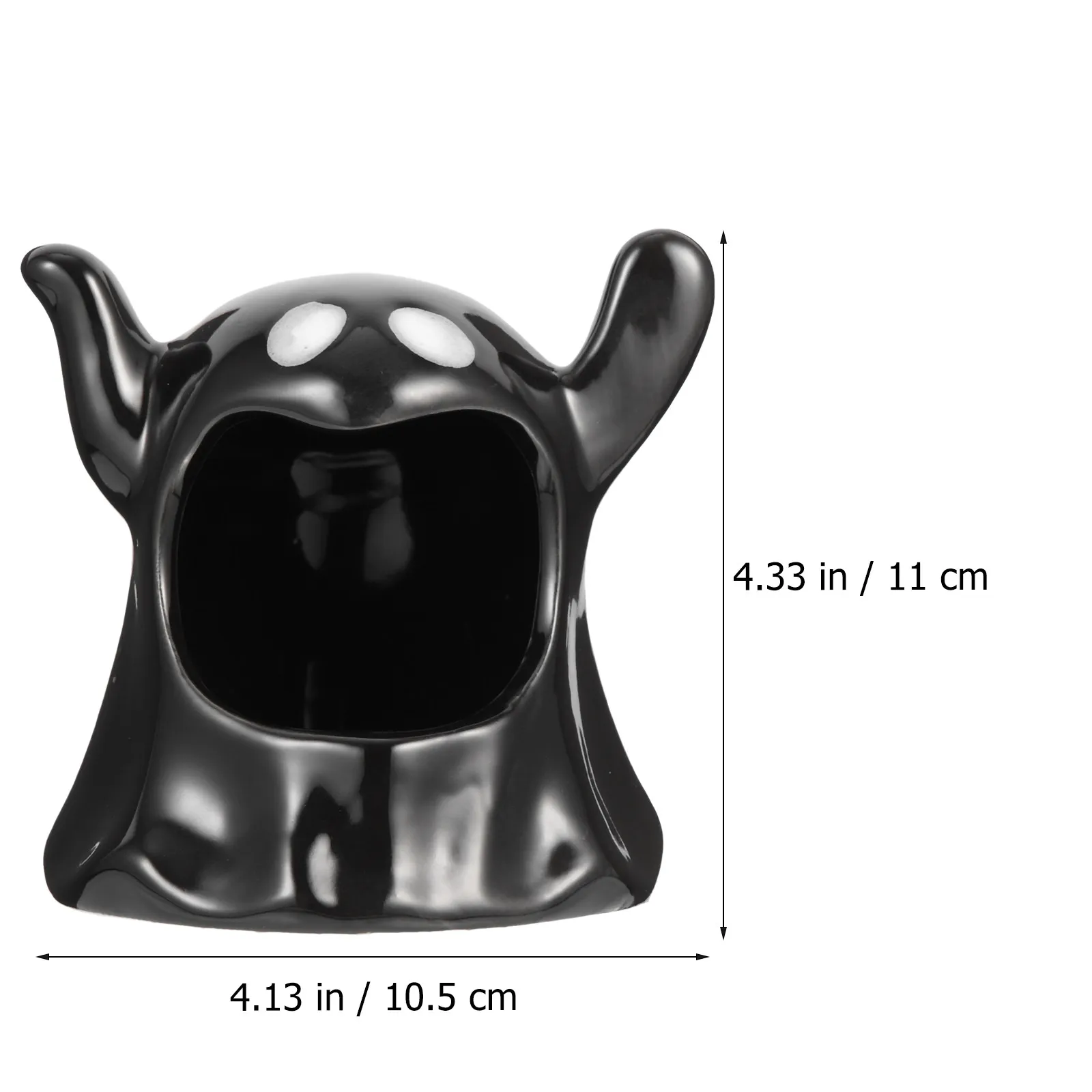 Ghost Shape Ceramic Holder Halloween Tealight Container Vivid Ghost Design Wear Resistant Desktop Ornament Gift