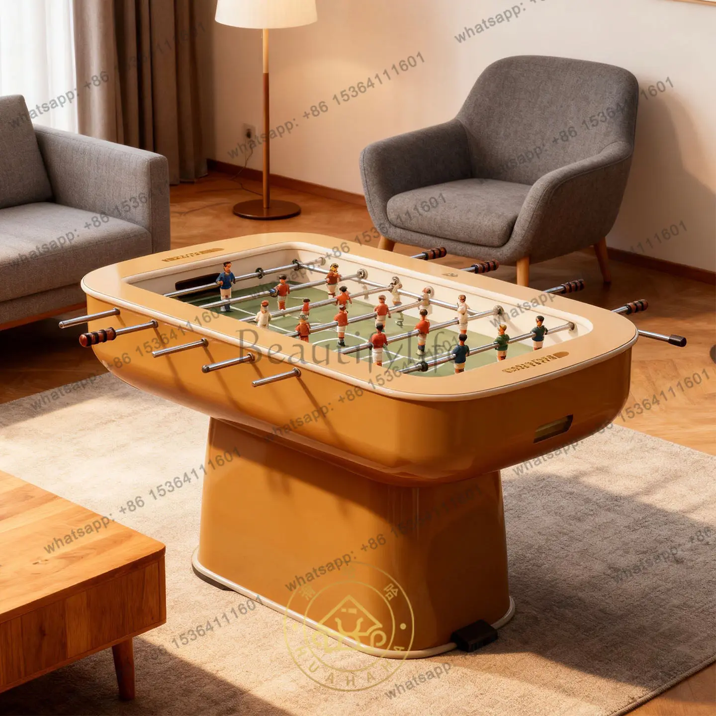 Italian light luxury table premium club solid wood double standard table football