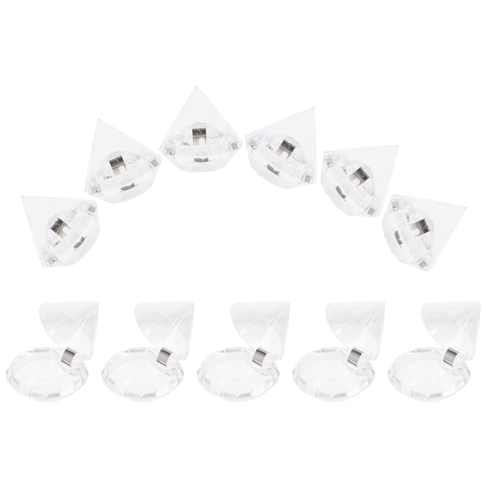 

12pcs Diamond Shaped Candy Box Plastic Sweet Packing Case Creative Suger Holder Adorable Candy Container for Home Party