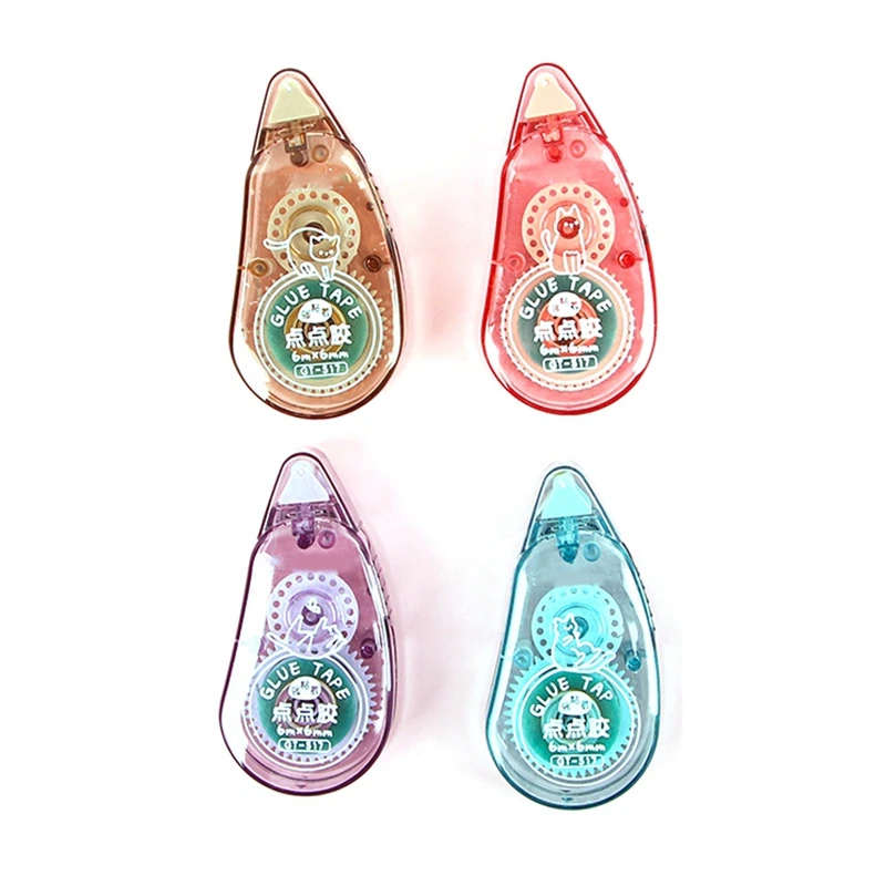 Ролики ABNO-4 с двусторонней клейкой лентой и распределителем клея-ролика, используемые для ручного изготовления, школ и офисов.