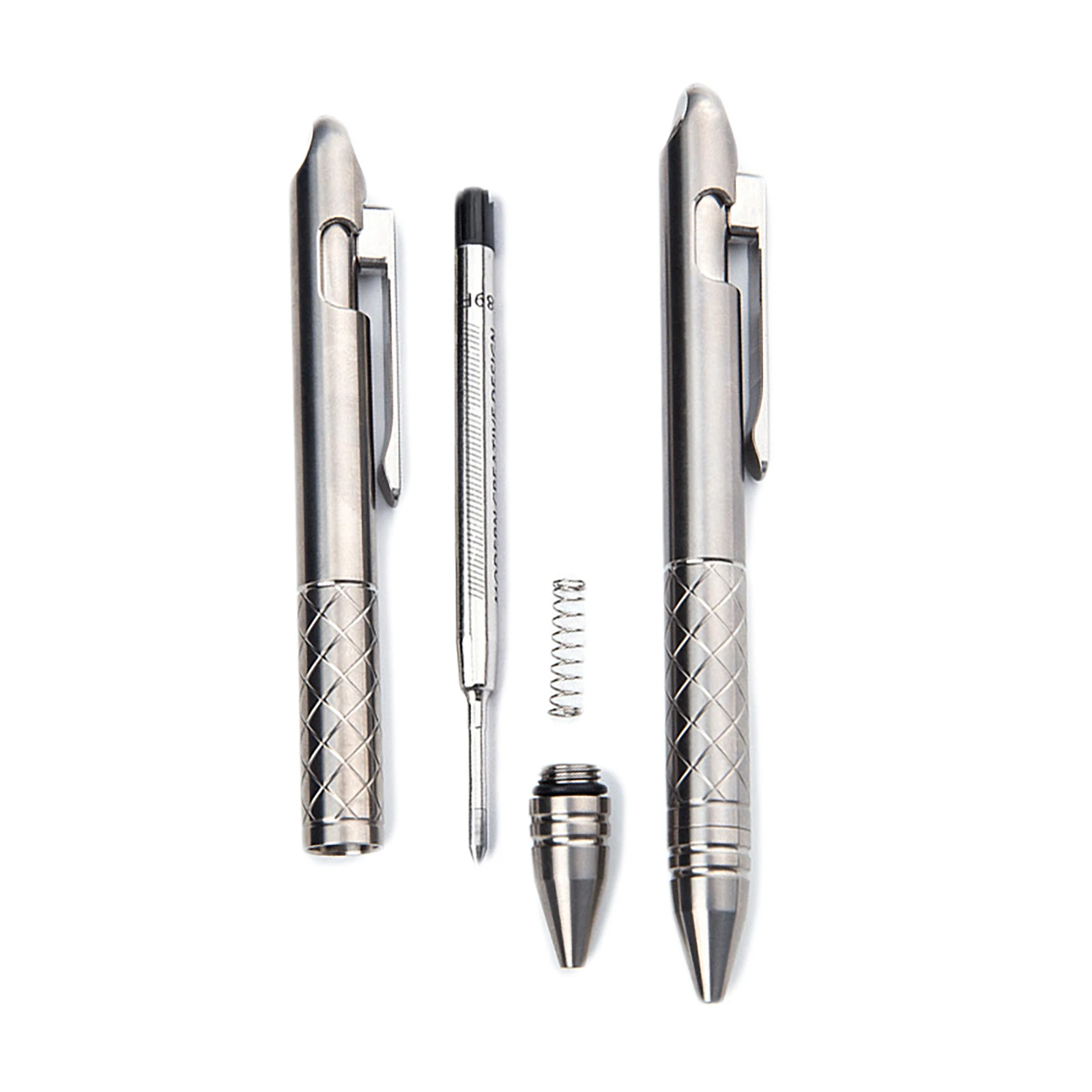 Super fine TC4 Ti titanium 5 inch mini pocket tactical bolt lock  ballpoint pen self defence survival breaker EDC tool