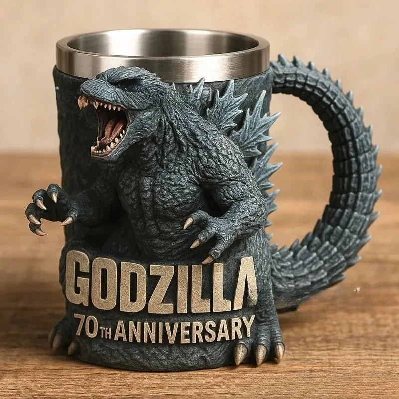 

13cm New Godzilla 70th Anniversary3Dmug Godzilla 70th Anniversary Resin Mug Decorative Gift