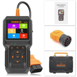 Car Diagnostic Tool For HUMZOR NC610 12V/24V Full OBD2 Heavy Duty Truck Scanner Car Check Engine J1939 Code Reader Fault