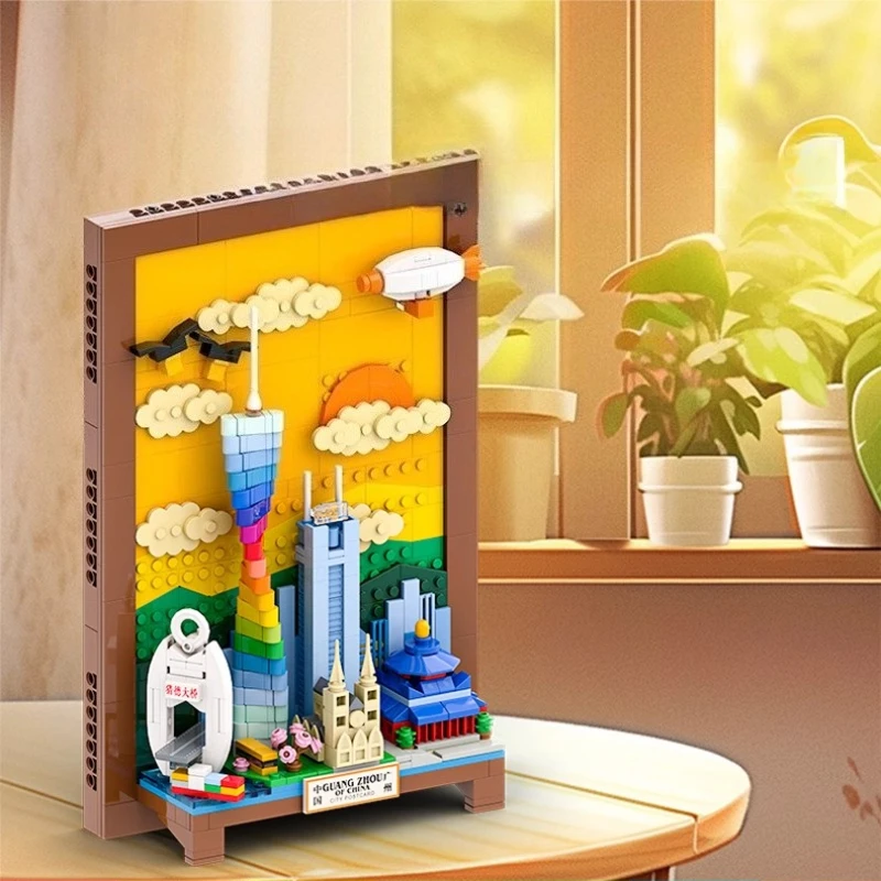 sembo-guangzhou-city-postcard-building-blocks-children's-educational-assembled-architectural-model-ornaments-trendy-toy-gifts