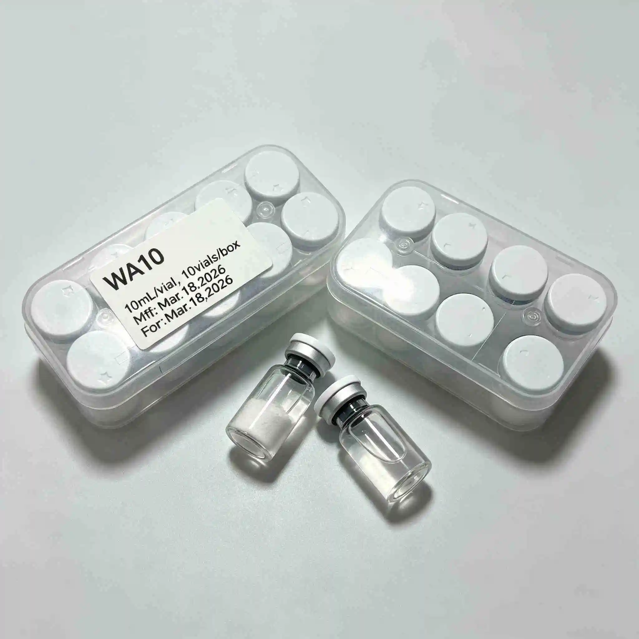 Random Cap Colors, 10 Vials Per Box, Production Date Subject to Actual Goods High-Quality RT Freeze-Dried Powder 5mg