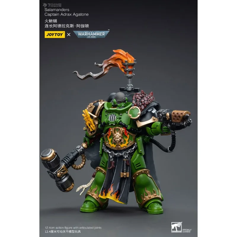 JOYTOY Echte JOYTOY X Warhammer 40K Serie Captain Adrax Agaton van The Astat Fire Lizard Company 1/18 Beweegbaar Model Jongen Cadeau