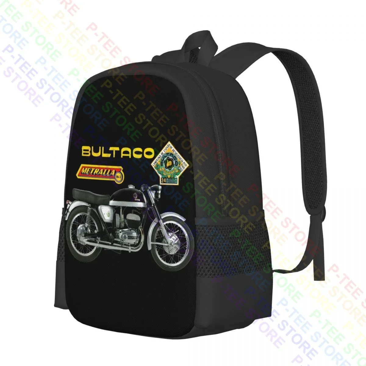 Bultaco Metralla Mk2 Motorcycle P-341Backpack Large Capacity Foldable Art Print