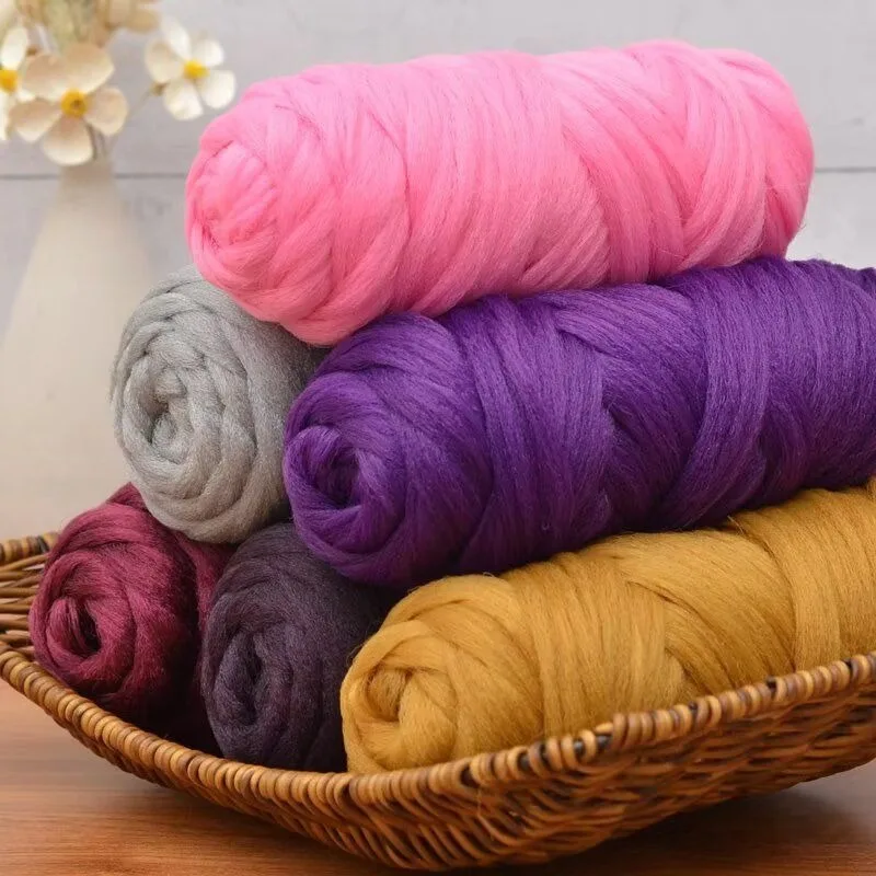 80g Doll Multi-color Wig Line Doll Hair Material Dreadlocks Hair Silk Hand-woven Ball Hair Line DIY Knitting&Crocheting