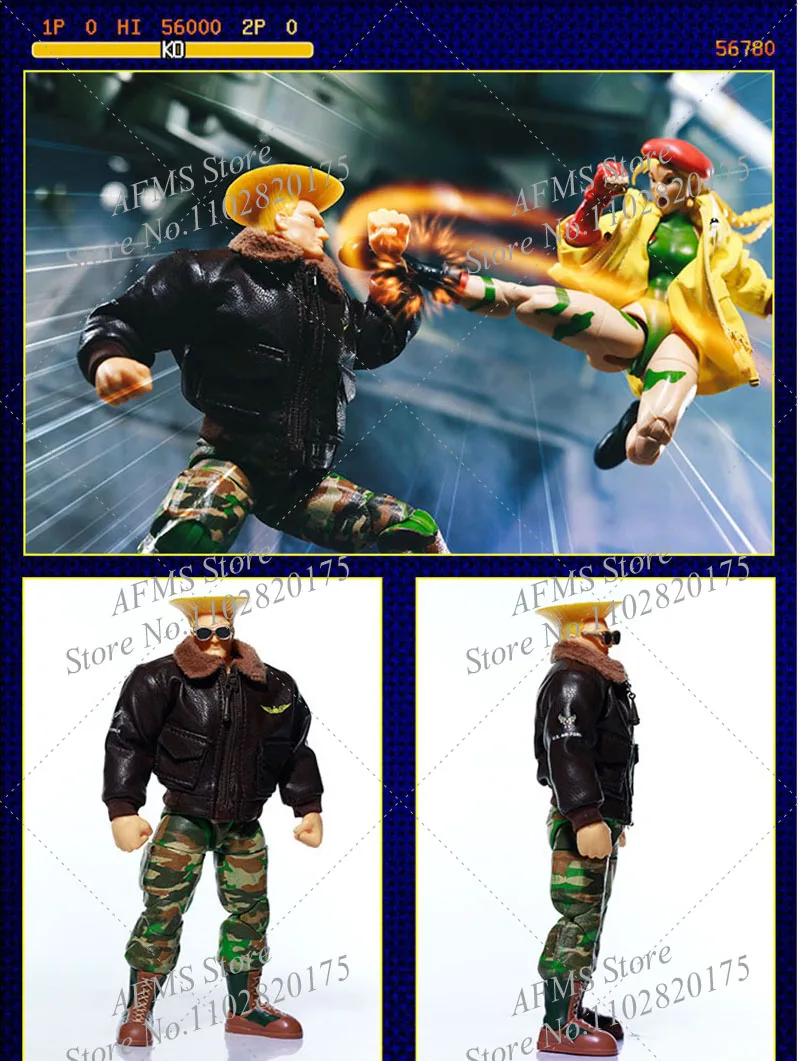 1/12 スケールグッズフィギュアガイルコート長袖毛皮の襟レザージャケットフィット 6 "Jada Toys 男性兵士アクションフィギュアボディ