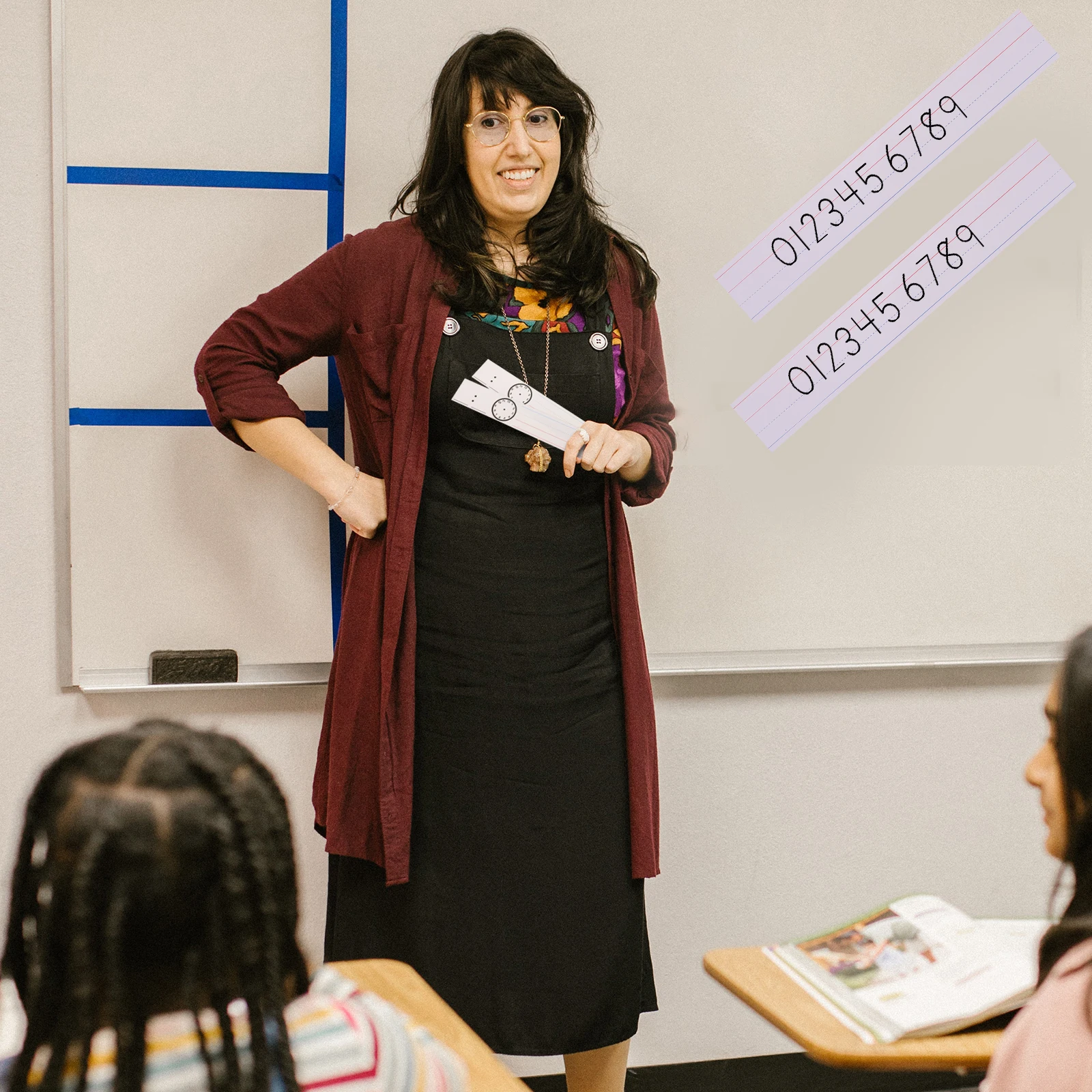 30pcs Sentence Strips Word Strips Ruled Writing Learning Aids For Classroom School Office Supplies Pocket Chart Flash Cards