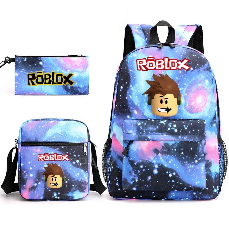 ROBLOX Backpack 3pcs Usb Waterproof Backpack Casual Travel Backpack Women Men Large Capacity Travel Laptop Backpack School Bags