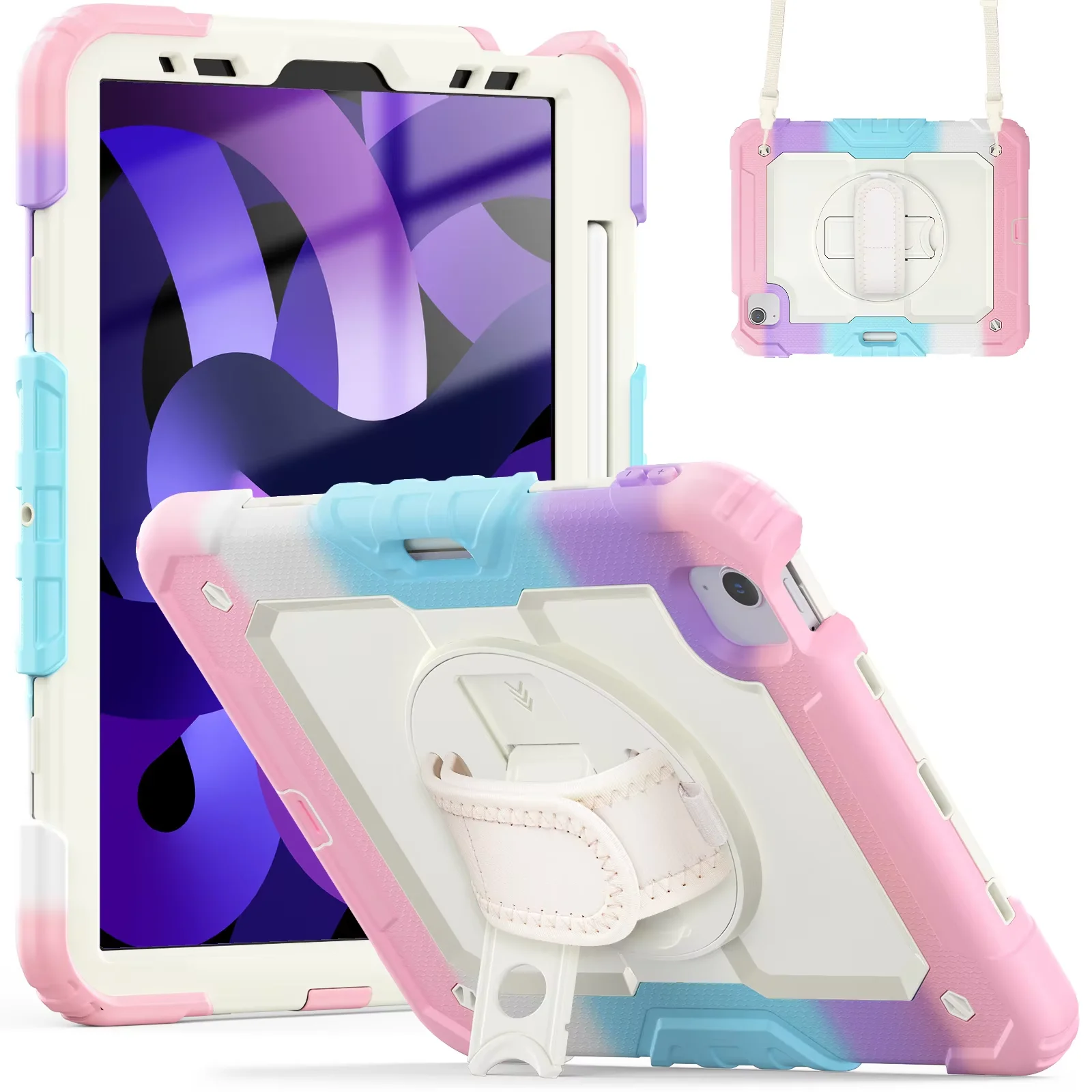 

Для iPad Air 5 Air 6 A16 11th M3 iPad Pro 11 12.9 13 10th 10.5 10.2 9. 8th 6th 5. 9.7" Mini 6 7 Smart Case с держателем для ручки