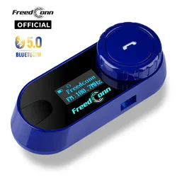 Freedconn motocicleta capacete interfone fone de ouvido bluetooth fones fm música compartilhar intercomunicador moto