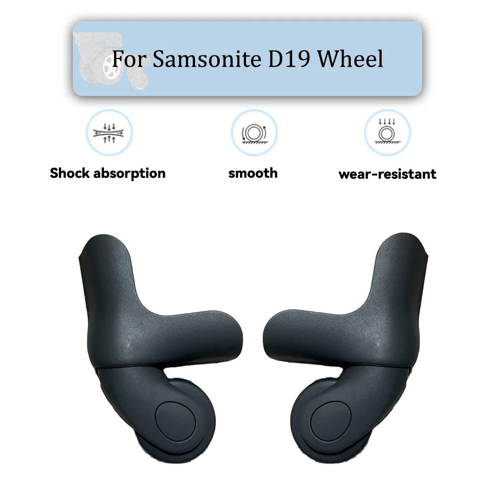 

For Samsonite D19 Universal Wheel Black Replacement Suitcase Rotating Silent Smooth Shock Absorbing Wheel Accessories Wheels