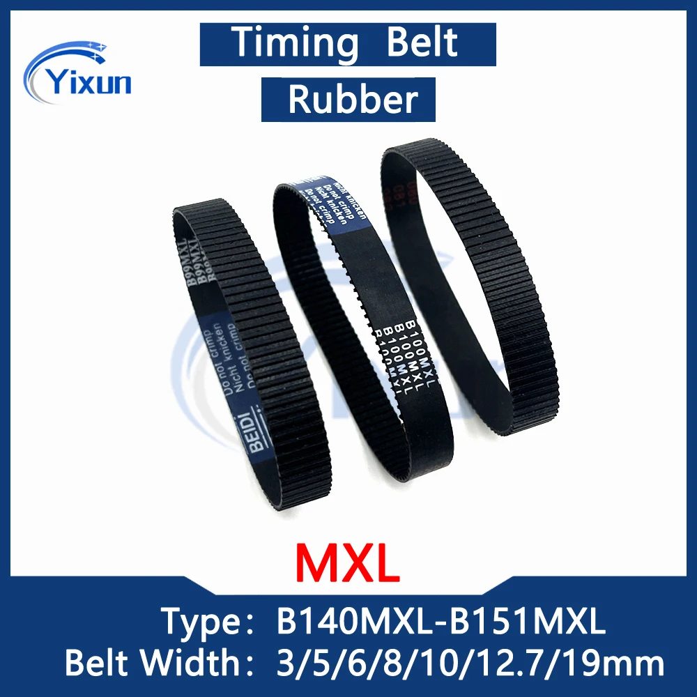 MXL Rubber Timing Synchronous Belt B140 B141 B142 B143 B144 B145 B146 B147 B148 B149 B150 B151 Width 3/5/6/8/10/19mm Drive Belt