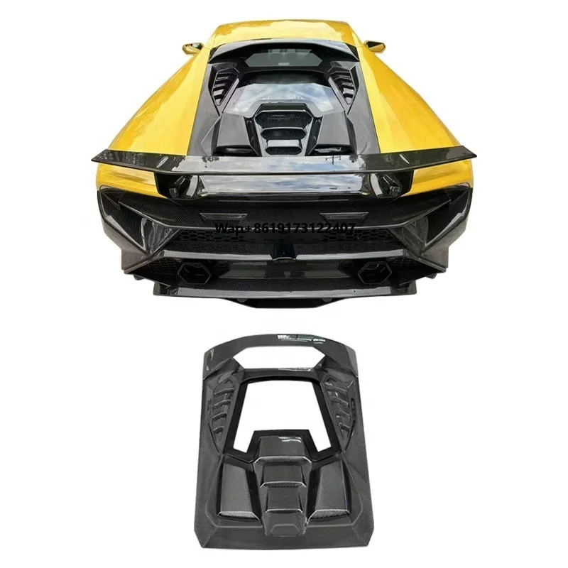 

T Style Carbon Fiber Rear Engine Cover Hood for Huracan Lp610 Lp580 Rear Trunk Cover Car Accessories