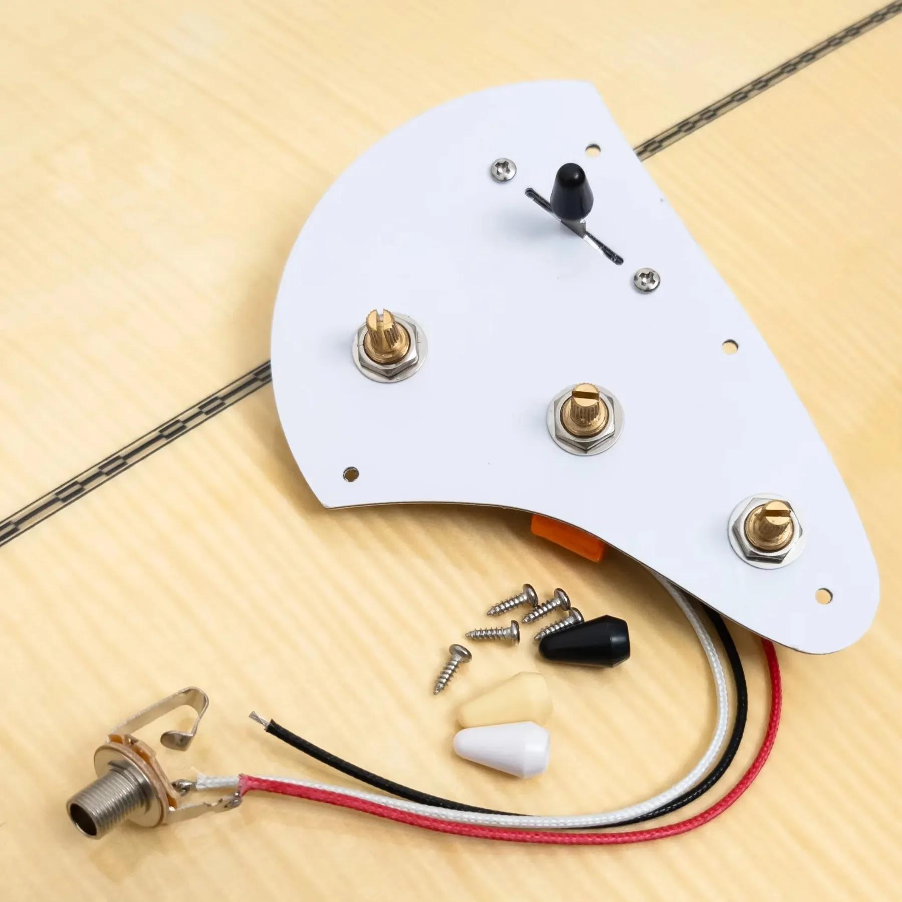 

ST Guitar Prewired Loaded Pickguard Kit, 3x250K CTS Pots, 5-Way Switch, CD/E Orange Capacitors Wiring Harness