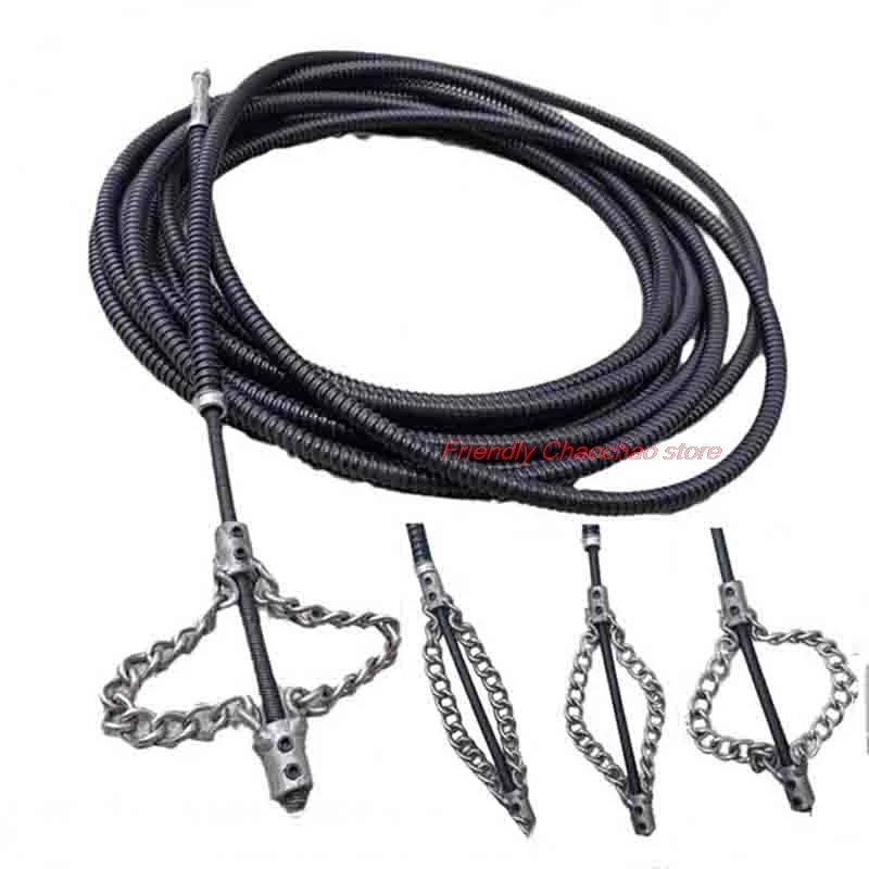 1-5 Meter Electric Dredging Sewer Special Tool Artifact Solid Chain Dredging Spring Oil Pollution Blocked Pipeline Dredging Tool
