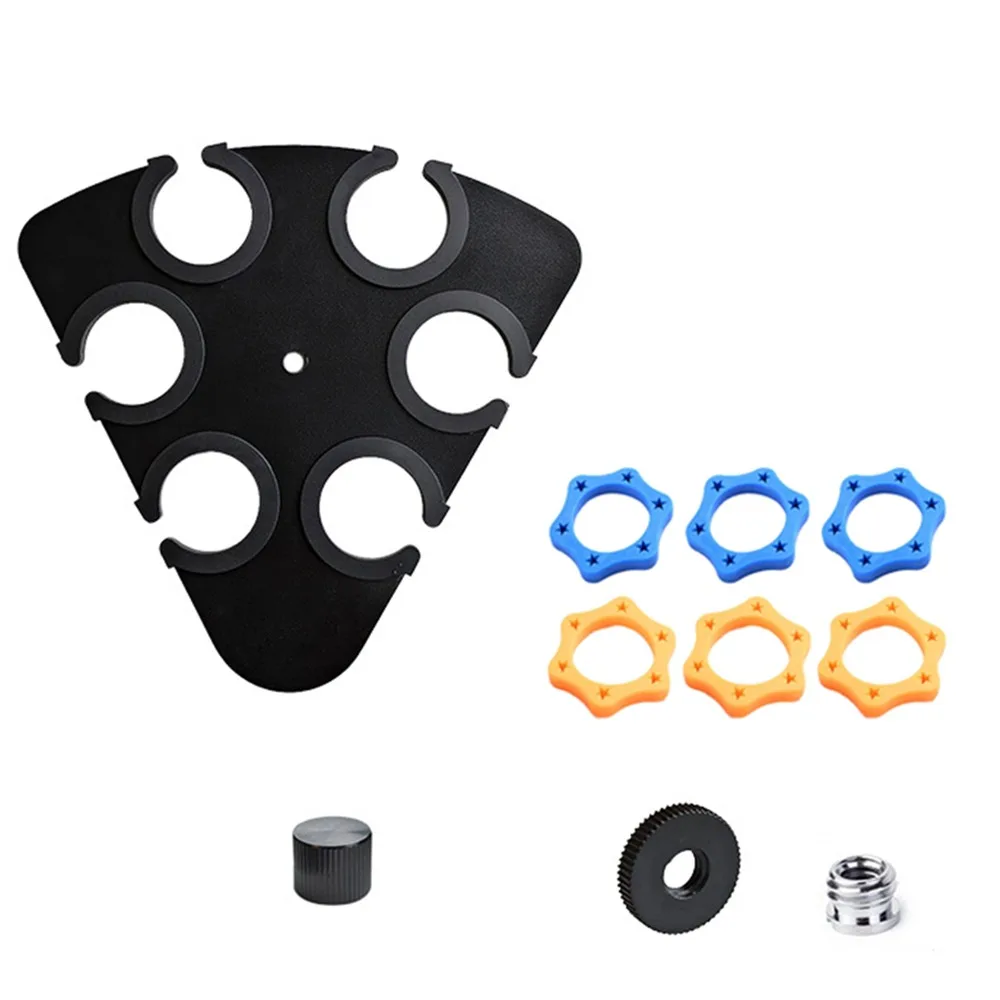 

Hands Free Multi Microphone Holder Adjustable Up To 6/8 Mics Microphone Storage Stand Silicone Sleeve Black Mic Stand Tray