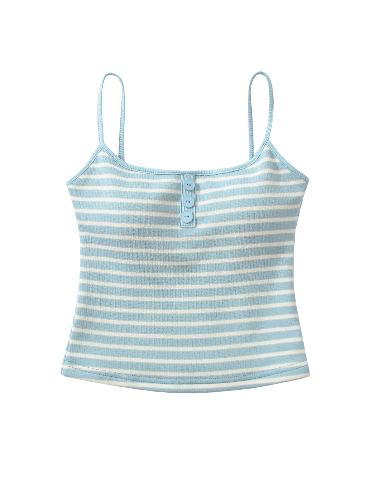 Women's Faion High Waist Stripe Vest Top with Chest Pad Casual Pants Two-Piece Set Cotton ort Sve round Ne Suit