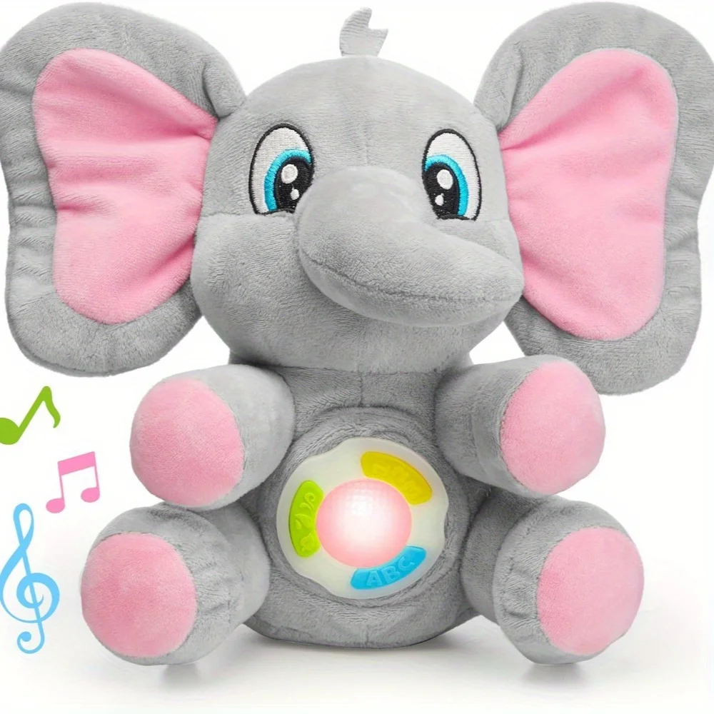 

JOYFY Kids Musical Elephant Plush Baby Toy Stuffed Animal with Music & Light for Infant Babies Christmas Birthday Gifts