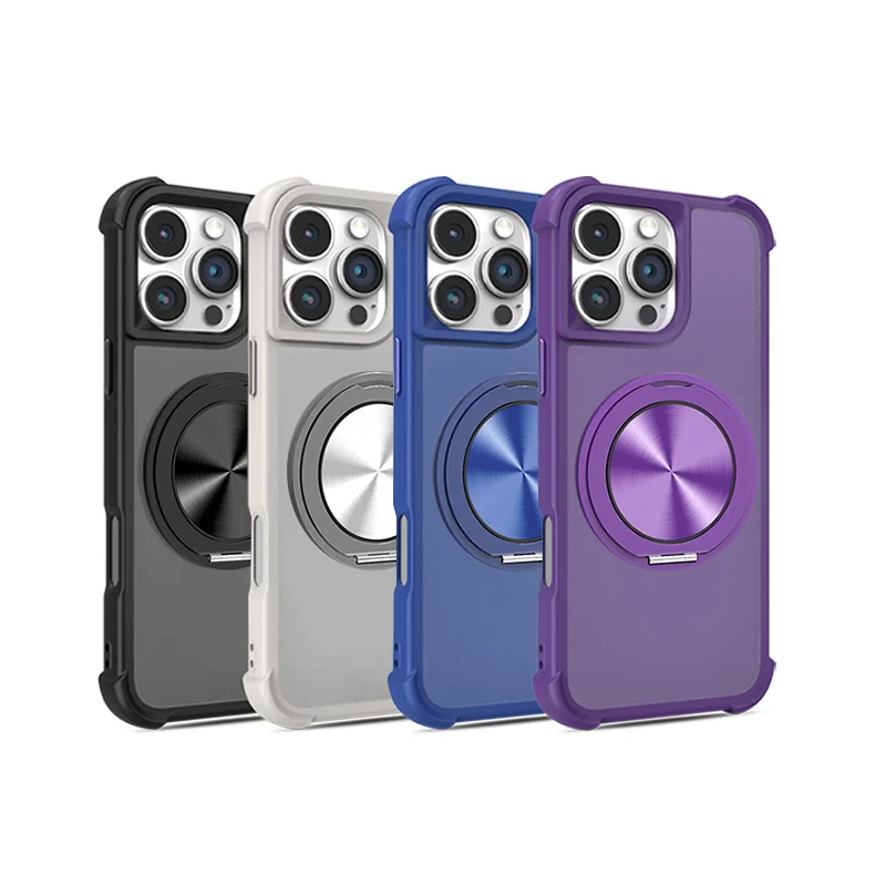 

Magnetic 360° Rotating Stand Phone Case For iPhone 12 13 14 15 16 Pro Max Plus Wireless Charging Shockproof Protective Cover