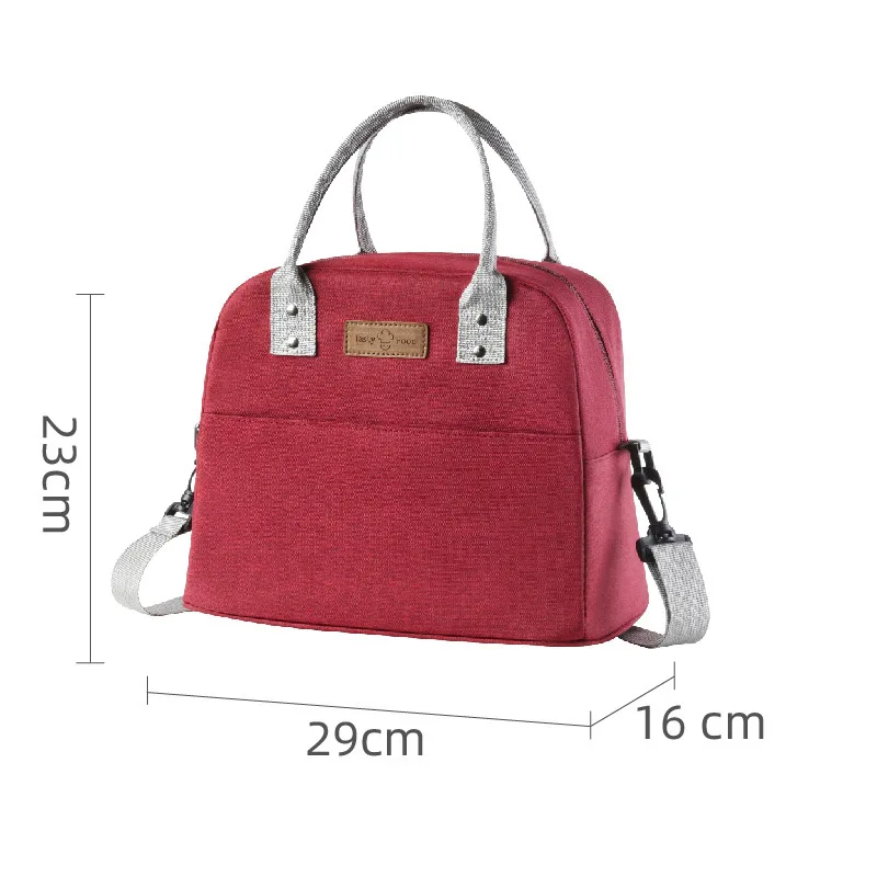 Neue Tragetasche, Kühler, Lunchtaschen, tragbar, für Picknick, Büro, Schule, Isoliertasche mit Schultergurt – Detail 14