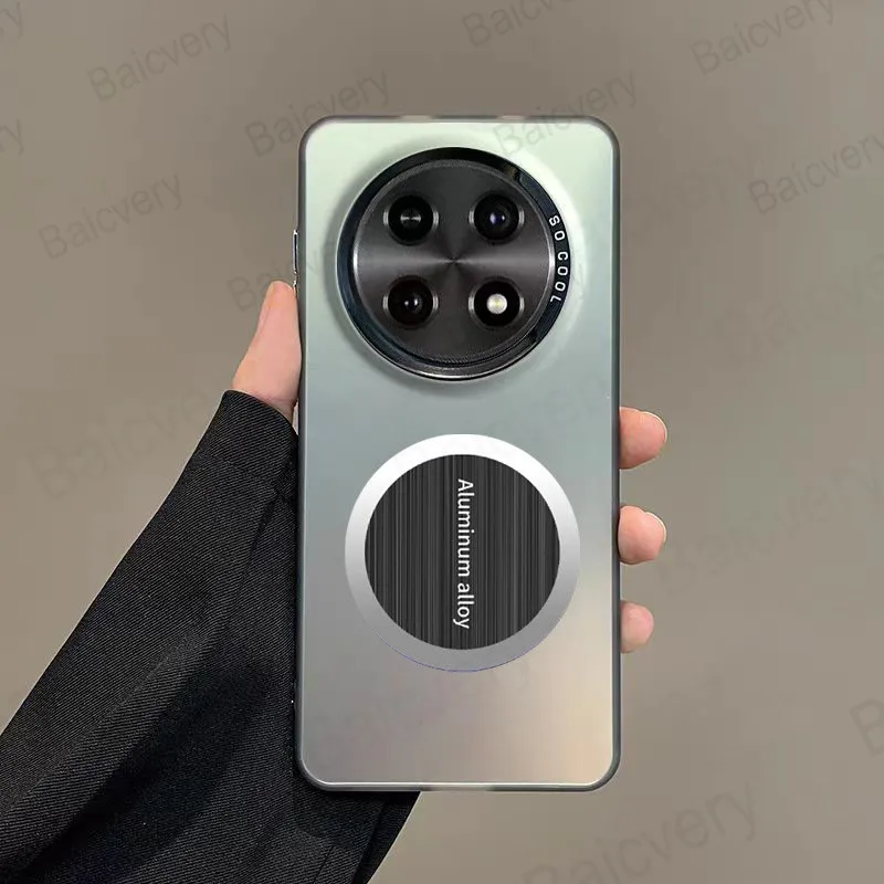 لهاتف Honor X9A X9B X9C غطاء حماية ذكي بلون الحلوى غير لامع مع ملصق صفائح حديد