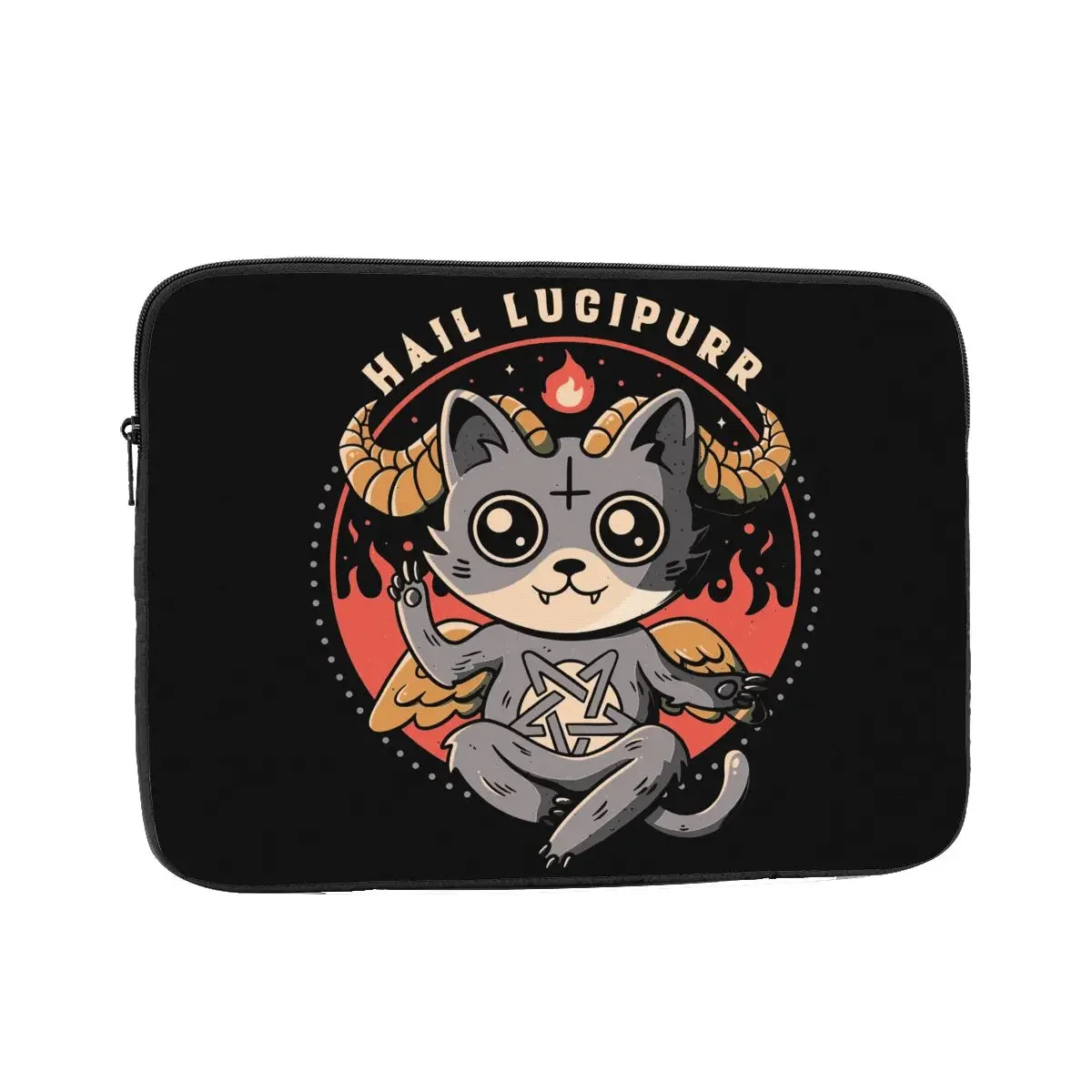 Hail Lucipurr Laptop Bag Case Notebook Bag Sleeve Cat Demon Satan Lucifer Evil Baphomet Occult Death  Shockproof Case Bag