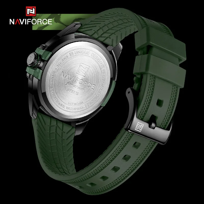 NAVIFORCE New Men's Quartz Watches Silicone Band Waterproof Luminous Hour Sports Luxury Men's Wristwatch Relogio Masculino 2023