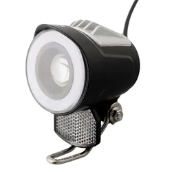 Electric Bicycle Headlight LED Front Light Spotlight For  E-Bike 6-48V Universal Round Headlight Cycling Lights Parts