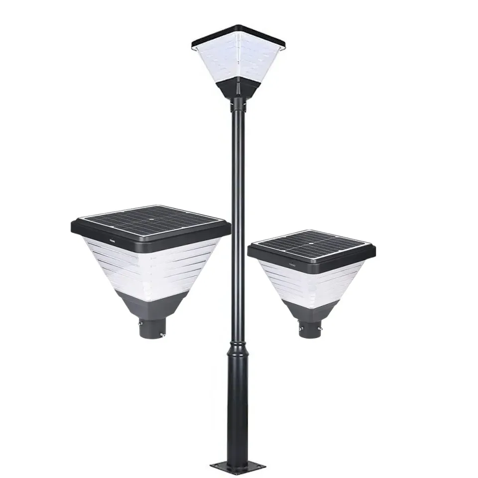 SUNWE outdoor waterproof lantern post solar garden light 20w 25w 30w solar garden lights