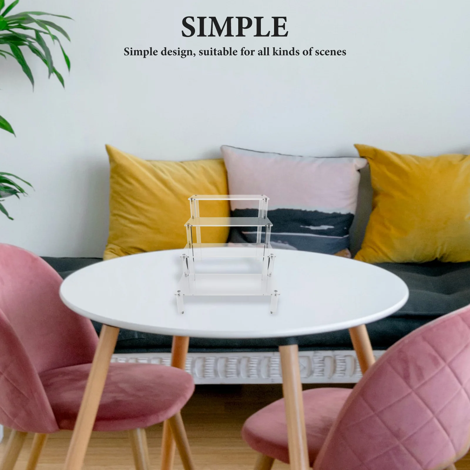 

Clear Acrylic Display Stand 4-Tier Multi-Layer Perfume Cupcakes Collectibles Organizer Elegance Durability Home Decor