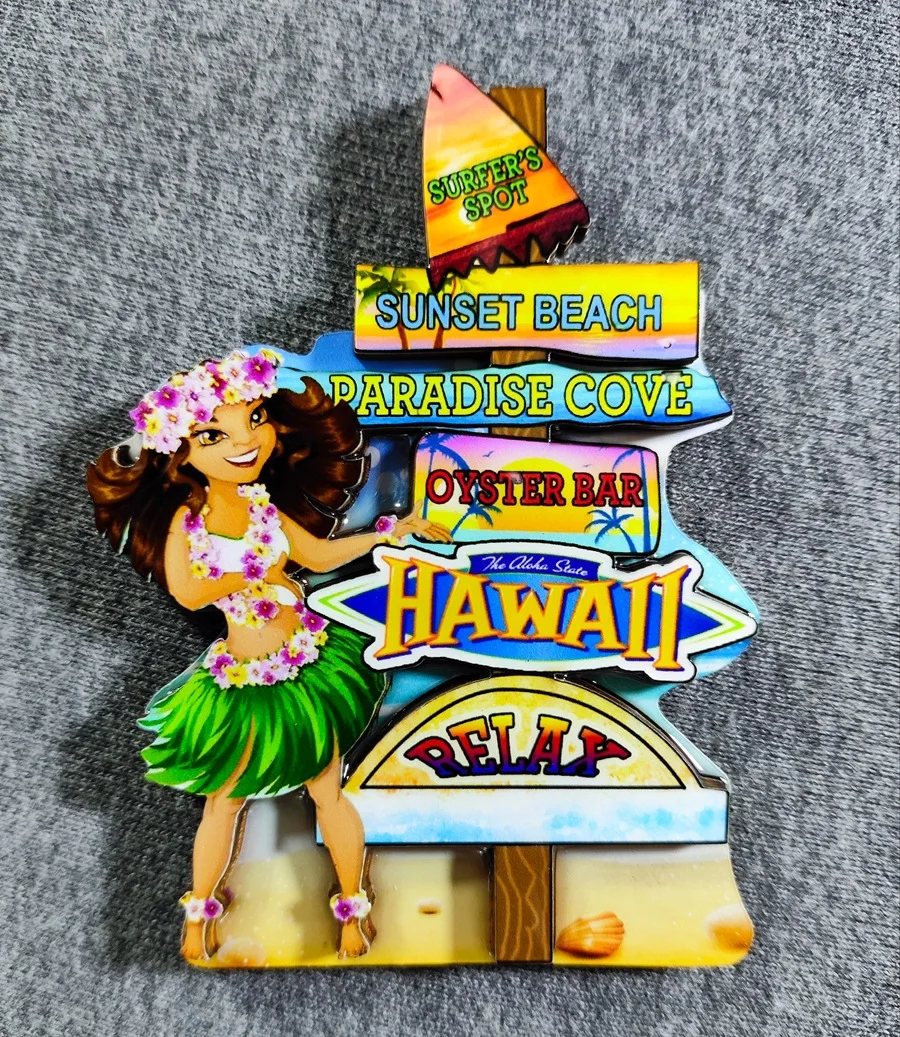 Wooden Refrigerator Magnet Travel Souvenir United States Philippines Cuba Netherlands Malaysia Mauritius Magnetic Fridge Sticker