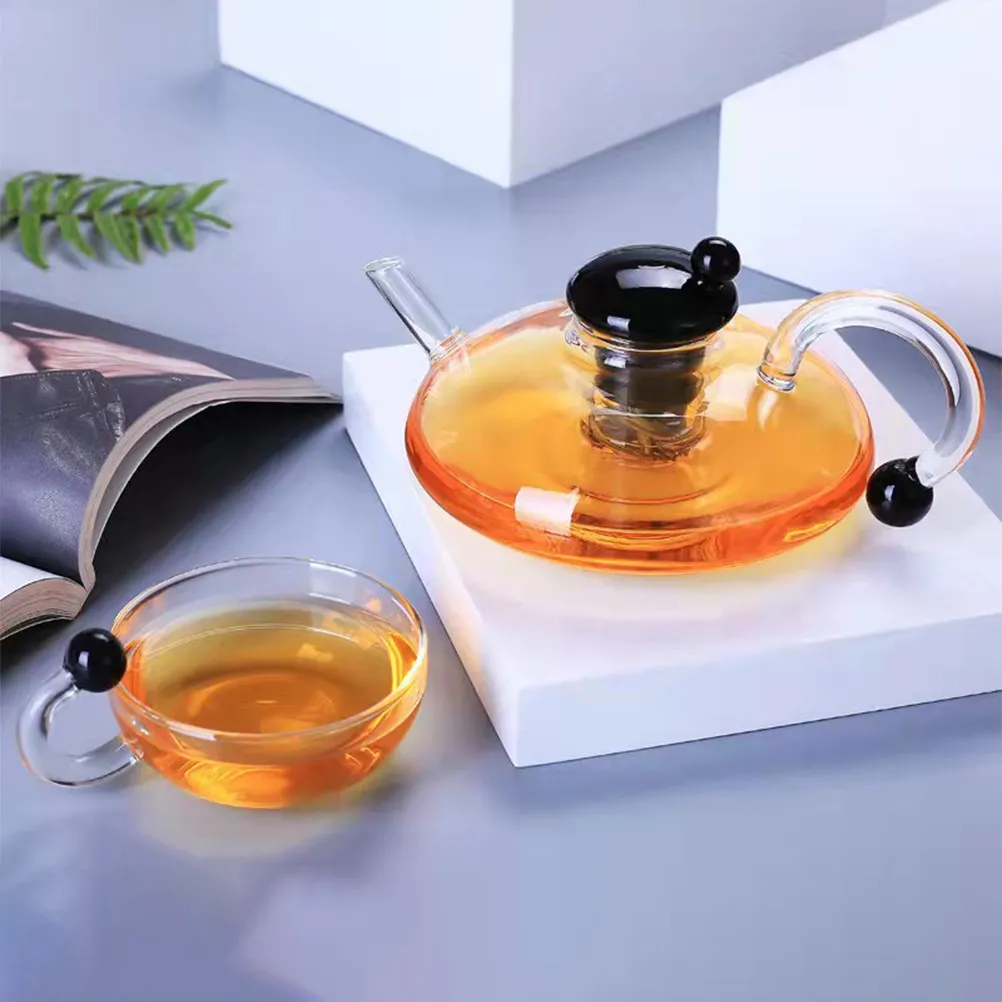 Heat-Resistant Glass Coffee Pot Portable Hand-Brewed Coffee Maker for Home Office Travel Ergonomic Handle Large Capacity Easy