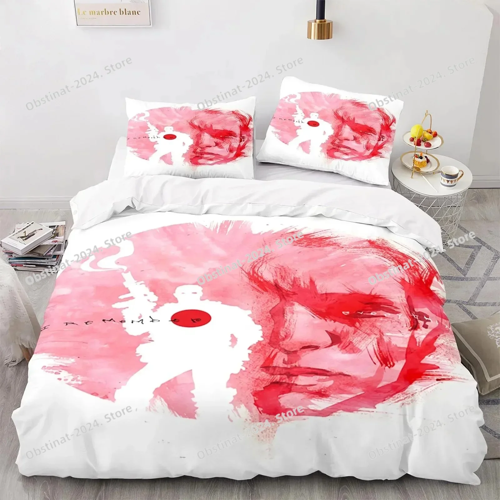 

Game BloodShot Blood Warrior Bedding Set Duvet Cover Full Queen King Size Pillowcase Bed Printed Aldult Kid Bedroom Single Twin
