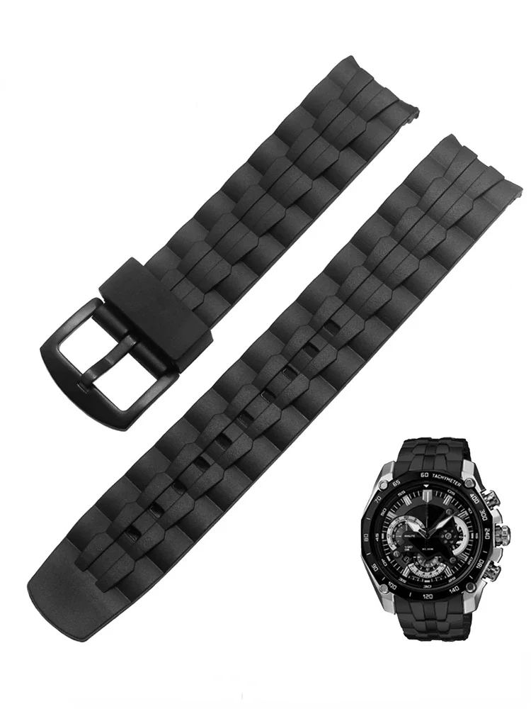 Rubber Watch Strap for Casio Edifice Series EF-550D RedBull Limited Edition Resin Silicone Watchband 22mm