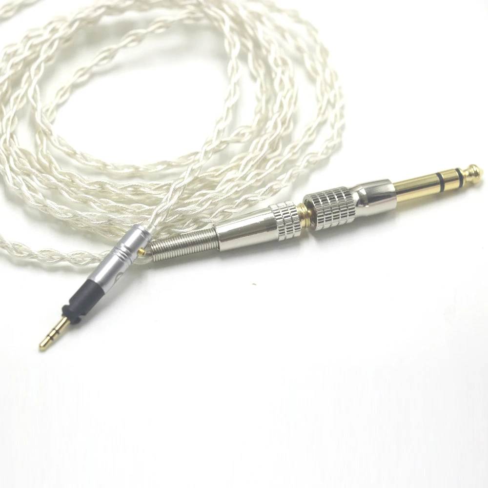 سلك كابل سماعة هالداني-الجرافين ومطلي بالفضة ، سميك رباعي النواة ، محسن ، HD558 ، HD518 ، HD598 سماعات رأس مرجعية