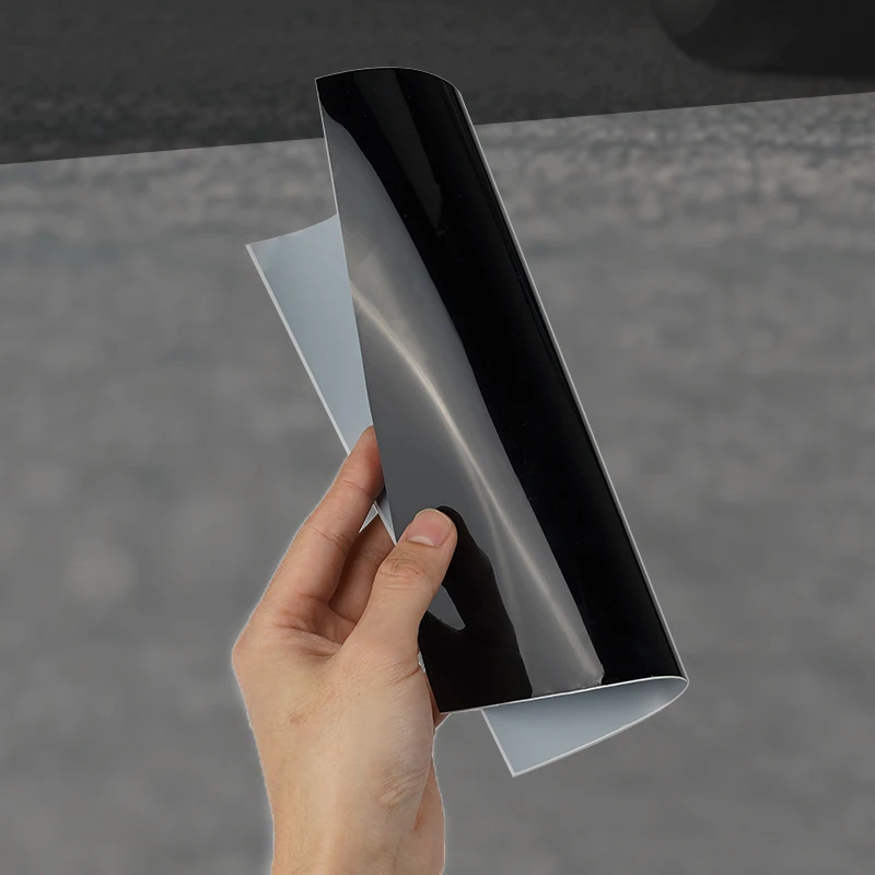 Superglänzende Schwarze PPF-Autofolierung Selbstklebende Vinylfolie mit Luftkanälen – Detail 8