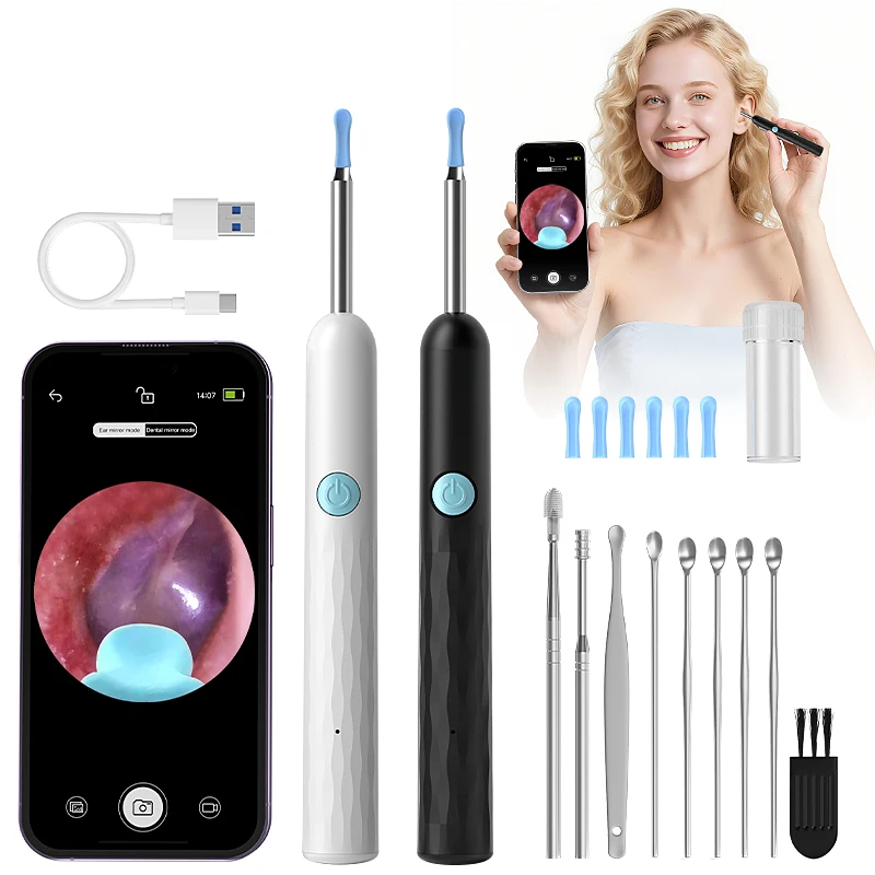 

Visual Ear Cleaner Camera WIFI Ear Picker 4.2MM Lens with 6LED Portable Digital Ear Sticks Video Ear Wax Removal Ear Spoons Case