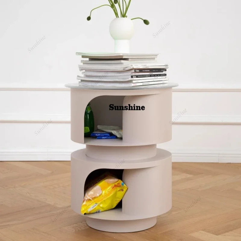 

Tall Nature Nightstands Organizer Purple Princess Cute Librero Bedside Table Smart Round Bauhaus Szafki Nocne Furniture Home FT