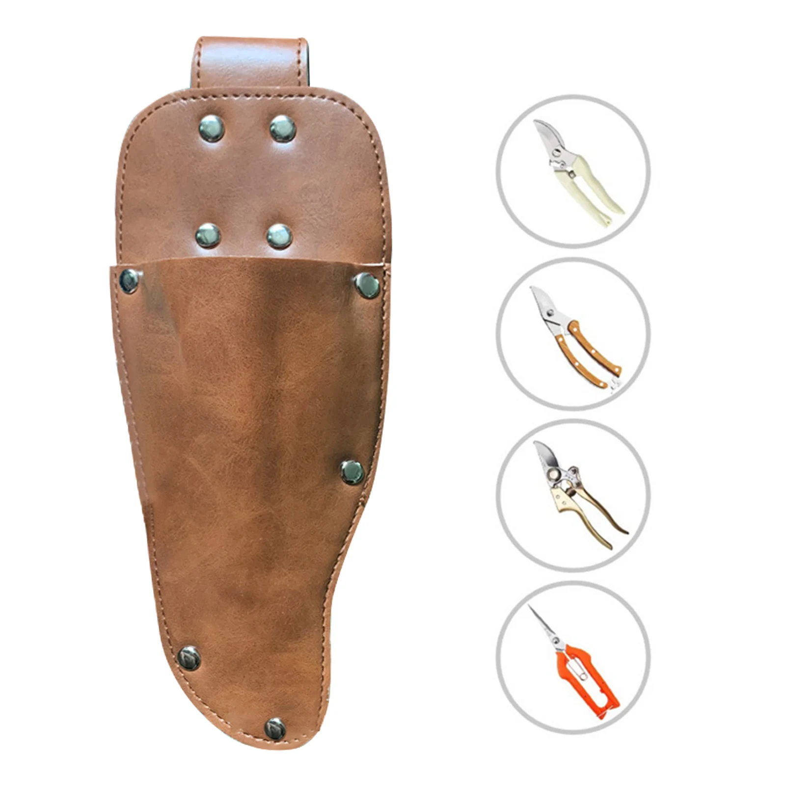 Gardening Pruner Sheath Protective Case Multifunction Leather Waist Hanging Pruner Shears Case Cover Garden Tool Bag